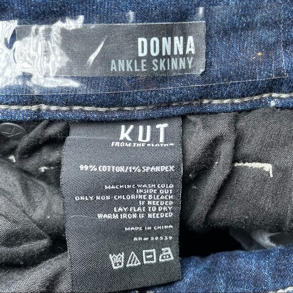 KUT FROM THE KLOTH PREPPY POLKA DOT DONNA ANKLE SKINNY DENIM JEANS SMALL 6 - Picture 5 of 9
